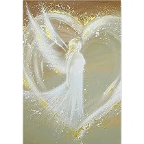 Drimiler Set 3 Stampe Da Parete Con Numeri D'Angelo – Poster Motivazionali Minimal Con Cuore Pastello, Decorazione Moderna Per Soggiorno E Camera, 40,6x61 Cm