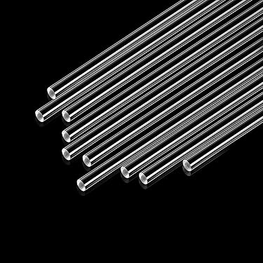 Lot De 5 Barres Carrées En ABS 3x3x500mm - Plastique Blanc Pour Bricolage Et Modélisme