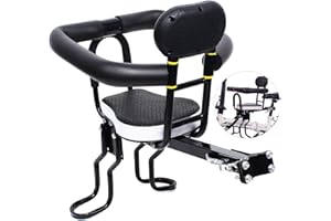 Biggittig Siège de vélo avant pour enfant, siège enfant réglable, siège enfant avant avec assistance au pédalage, convient pour les vélos, VTT