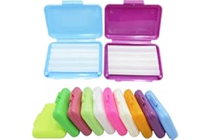 HRASY Cera ortodontica, 10 pezzi, 50 strisce di cera dentale,cera dentale per apparecchi ortodontici, per alleviare le irritazioni e il dolore, 10 colori e 10 gusti