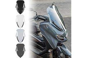 TAZGANTAX Motorcycle windscreen for NMAX155 Windshield Front Fairing Wind Deflector Compatible with Y-amaha N-MAX NMAX 155 N-MAX155 2021 2022 2023 Double Bubble Flyscreen Protector (Grey Smoke)