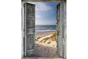 CUKOL CUKOL Cukol Kreuzstich Stickpackungen Vorgedruckt Set Erwachsene, Tür Stickvorlagen Stickbilder Vorgedruckt Kreuzstich Stickpackung zum Sticken Starter Set für Erwachsene Kinder Anfänger, Cross Stitch Kit