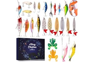 DONGZQAN Calendario Adviento Pesca, Calendario de adviento Pesca, Calendario Hombre 2025 Hombre Adolescente Niño Calendario Navidad 24 Gran Regalo Sorpresa