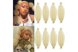 XIIMENALU Marley Hair 18 Inch 3 Packs Pre Separated Springy Afro Twist Hair for Faux Locs Crochet Hair Synthetic Protective Spring Twist Hair Extensions. (18inch(8/pack), 613#)