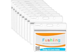 Fushing 10 pcs imperméable à l'eau des porte-badges en plastique badges