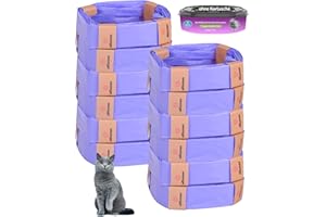 A ABLUMEN 12 Stück Nachfüllbeutel Katzenstreu Nachfüllfolie für Litter Locker Nachfüllfolie Nachfüllbehälter Nachfüllkassetten kompatibel mit allen Windeleimer Katzenstreu