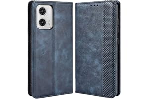 MOJIA Cover per Motorola Moto G73 5G, PU Custodia Antiurto Resistente ai Graffi, Custodia Flip Portafoglio per Telefono con Supporto e Slot per Schede. Blu