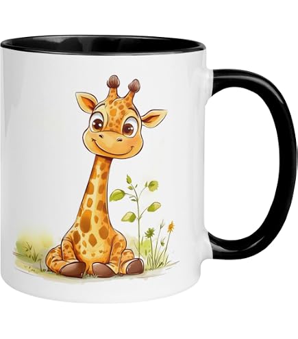 Samunshi Giraffen Tasse Mit Spruch – 300 Ml, Keramik, Spülmaschinengeeignet, Lustiges Geschenk