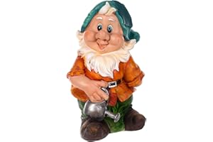 ‎BIRENDY Birendy RIESIGER Zwerg, Gartenzwerg XXL Gartenwichtel NF14286 Groß 41cm Gartenfigur (14286-5-Gießkanne)