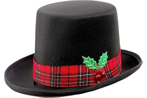 COSAVOROCK Christmas Snowman Top Hat Black