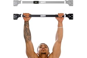 Gravity Fitness Pull-Up Bar for Doorway – Adjustable Chin-Up Bar (28.3in-37.4in) No Screws Installation - Adjustable Pull Up Bar for Upper Body Workouts, Strength Training at Home Gym