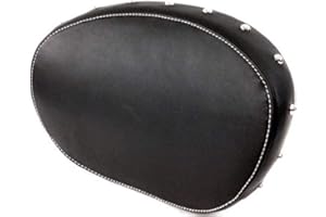 EAGLE SKULL Genuine Leather Black Studded Motorcycle Passenger Backrest Pad for 2014-2020 Indian Motorcycles Like Chieftain Dark Horse Chief Classic Springfield ref 2879666-02 Studs Seat Quick Release Sissy Bar