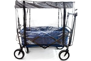 ‎KEXIKELE Regenschutz für Gartenwagen, universelle transparente Kunststoffabdeckung für Wagen, Eva-Regenschutz, passend für die meisten Wagenmodelle, schützt Kinder und Ladung vor Regen und Schnee