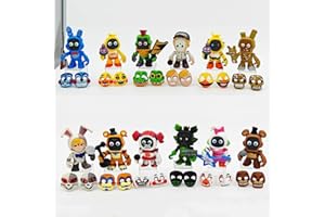 YZR 48pcs Five Nights at Freddy's Figures, Fnaf Toys include 12pcs Figures 12pcs Accessories 24pcs Interchangeable Masks for Kids Adults Game Fans