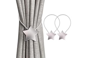 ‎INHDBOX INHDBOX Magnetische Vorhang Raffhalter Stern Kreativ Gardinen Schlaufen Vorhang Clips Seil Rückwärtige Vorhang Halter Schnallen Vorhang Binder Gardinenhalter für Haus Dekoration 2 Stück