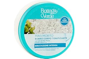 Bottega Verde - Mar Morto, Burro Corpo Tonificante, 150 ml, con Sali del Mar Morto e Acido Ialuronico, Idrata Intensamente e Tonifica la Pelle