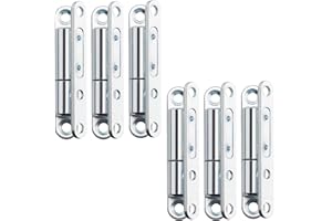 SOTECH Pack of 6 Door Hinges Screw-On Tape 15 x 83 mm Hinge Renovation Tape for Interior Doors for Screwing On (Galvanised Steel)