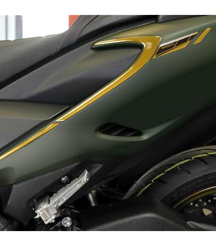Labelbike 3D Aufkleber TMAX – Harzbeschichtete Motorradaufkleber Für Yamaha TMAX 500-560 (2001-2021), Rot
