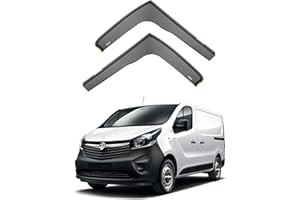 iSpeed Wind Deflectors For Vauxhall Vivaro mk2 2014-2019 2pc - Keep Your Car Ventilated in Rain - Reduce Wind Turbulence - Tinted In-Channel Type