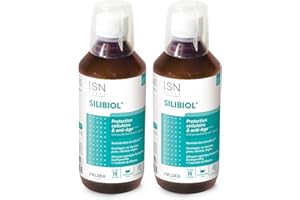 Ineldea Santé Naturelle - Silibiol Buvable - Complément alimentaire naturel - Protection cellulaire et anti-âge - Flacon de 500 ml avec bouchon doseur - Lot de 2