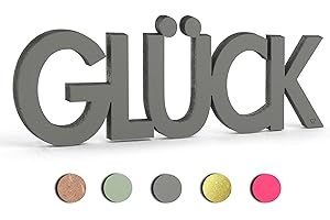 NOGALLERY Deko Holzschriftzug - Wähle aus 5 Aphorismen in 5 Farben - Wanddeko - Perfekt geeignet als Geschenk - Wichtelgeschenk - Gebursttagsgeschenk