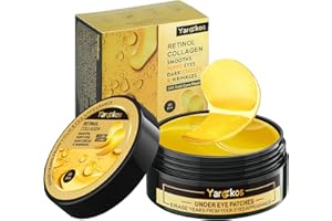 COUKULA 24K Gold Undereye Mask (60 Pcs), Collagen Hydrating Gel Pads, Reduce Puffiness, 30 Pairs Under Eye Patches for Dark Circles Puffy Eyes Treatment, Wrinkle, Women Men Beauty Personal Skin Care Products