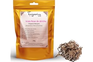 TAZARIN LTD 100g di Rose di Gerico Intere - Chajarat Mariam - Pianta che Favorisce la Fertilità - Circa 10 Pezzi - Anastatica Hierochuntica - 100% Naturale, Puro e Senza Additivi | TazarinLtd