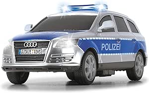 Dickie Toys Polizeiauto, Polizei SUV, Police Patrol, Audi Q7, mit Licht