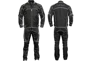 German Wear 2-teiler Motorradkombi Cordura Textilien Motorradjacke & Motorradhose Schwarz