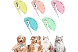 DYMHQ 5 Stück Entfilzungsmesser Katze, Multifunktions Haarentfernungskamm, Knotenkamm Haarentfernungswerkzeug, Haustiere Entfilzungsmesser mit Stahlklinge, Wasserbeständig Knotting Comb für Hunde Katzen (B)