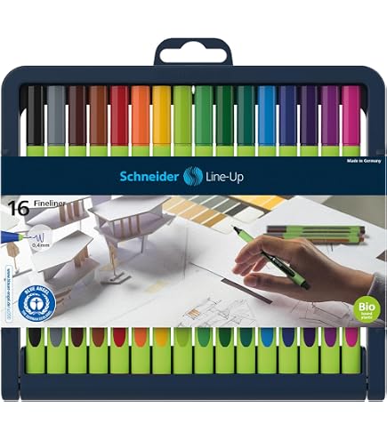 Schneider Line-Up Fineliner Pen, 0.4 Mm, Adjustable Case Stand, 8...