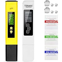 Mture pH Messgerät, pH TDS EC und Temperatur 4 in 1 Set, mit Hohe Genauigkeit automatischer Kalibrierungsfunktion und…