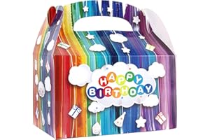 BETESSIN 20Pz Scatole Regalo Compleanno Colorate Scatola Carta Bomboniere Portaconfetti Happy Birthday per Festa Compleanni Confetti Caramelle Cupcake (A)
