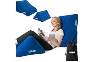 ‎GADS Gads Aufblasbares Keilkissen-Set – aufblasbarer Bettkeil zum Schlafen, geschwollene Beine und Reisen – kompaktes aufblasbares Beinkissen für Erhöhung