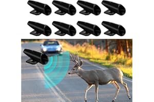 deemars 8PCS Rehpfeifen für das Auto, Unsichtbare Mini-Hirschpfeife für das Auto, Wasserdichte Auto-Warnpfeifen mit Klebebändern, Universal Autozubehör für die meisten Auto (Schwarz, 8PCS)