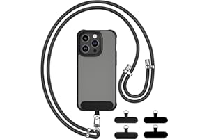 GANYESIN Handykette Universal, Verstellbar Nylon Handyband mit 4 Patches für Damen & Herren, Ohne Hülle, Phone Lanyard für alle Smartphone mit Handyhülle für Outdoor, Reise, Unterweg