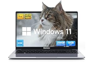 Blackview Laptop 2025, Laptops Computer for Business Student, Quad-Core N150 (Up to 3.6GHz, Beat N5095/N95/N97/N100), 16GB DDR4 256GB SSD, 15.6” FHD IPS TÜV Screen, 100W Type-C Fast Charge, 4K HDMI