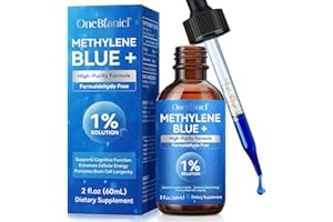 CCKULOOB Soluzione di blu di metilene 1% - 60ml Methylene Blue Purezza ultra elevata con Vitamina C & Stevia | Testato in Laboratorio | Senza Formaldeide, Versatilità d'Uso