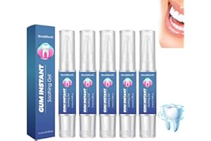 BAINUAI Lot de 5 gels de thérapie des gencives, gel de traitement périodontal, stylo à essence de blanchiment des dents, dissolvant de taches dentaires, restauration des gencives, convient pour les dents