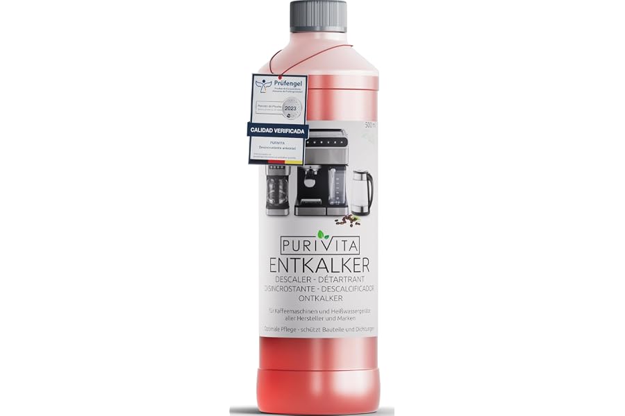 PURIVITA® Descalcificador Universal Cafetera y Hervidor, 500 ml | Descalcificador antical para cafeteras, máquinas de ca