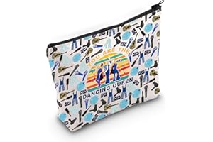 LEVLO Trousse de maquillage avec fermeture éclair « You Are The Dancing Queen » pour les fans de Mamma