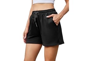 Jezonga Pantalones Cortos Deportivos para Mujer Shorts Fitness Mujer Pantalones Deporte Mujer Verano Cintura Alta con Bolsillos Ciclismo Entrenamiento Jogging Yoga