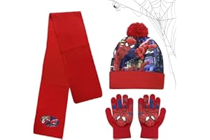 UKMICNVXSU 3 Pezzi Set Cappello Sciarpa Ragazzo,Sciarpa e Cappello Bimba,Guanti Bambino, Guanti Attività All'aperto