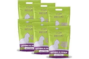 SAFETY PET LETTIERA PER GATTI SILICIO SUPER ASSORBENTE OFFERTA MAXI FORMATO 30LT MELA