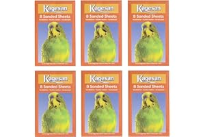 WUNDAPETS 6 PACK KAGESAN ORANGE BIRD CAGE SAND PAPER SHEETS 48 SHEETS 35 X 21 CM 14 X 8"