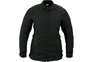 ‎TEXPEED Texpeed Motorradjacke damen mit protektoren - Motorrad Motorroller Biker Wasserdicht Jacke Mit Rüstung (EN 1621-1) Schwarz - S