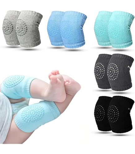 3 Paires Genouillères Bébé Antidérapantes - Protection Rampant Garçon Fille, Genouillère Confortable Et Respirante