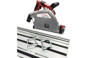 LUMBER JACK PS165 Plunge Cut & Track Saw, Precision Cutting for Woodworking, Grooves, Panels & Trim Work, 1400mm Track Extension, Durable, Powerful Performance