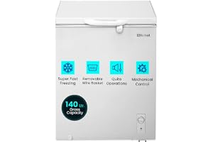 Chest Freezer 140L Gross / 99L Net – Single Door Deep Freezer, Mechanical Control, R600a, Low Noise 42dB, Wire Basket – NCF140