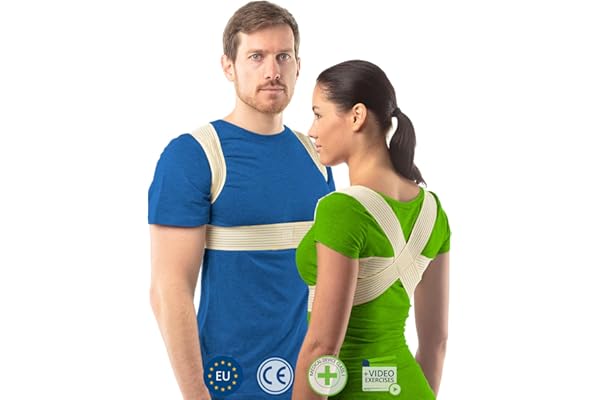 aHeal Correcteur de posture - Ceinture dorsale - Homme et femme - Ceinture maintien dos Taille 1 Beige